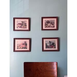 Set of 4, framed vintage Prints (Hank Bos?)